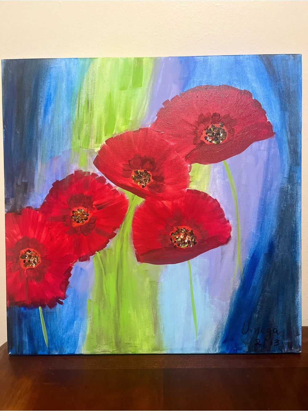 Red Poppy Canvas Wall Art - Home Art